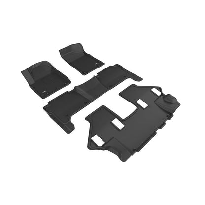 3D MAXpider KAGU 1st & 2nd & 3rd Row Floormats - Black | 2017-2020 Nissan Armada (L1NS09501509)