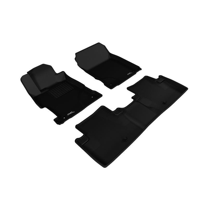3D MAXpider KAGU 1st & 2nd Row Floormats - Black | 2013-2020 Acura ILX (L1AC00801509)