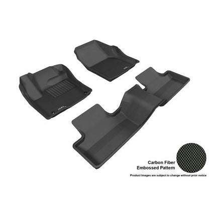 3D MAXpider KAGU 1st & 2nd Row Floormats - Black | 2012-2013 Land Rover Range Rover Evoque (L1LR00601509)