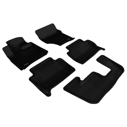 3D MAXpider KAGU 1st & 2nd & 3rd Row Floormats - Black | 2007-2015 Audi Q7 (L1AD02601509)