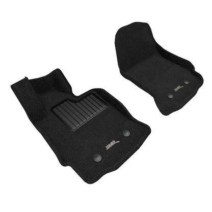 3D MAXpider ELEGANT Floor Mat Full Set (2pc) - Black | 14-19 Chevrolet Corvette C7 (L1CH07804709)