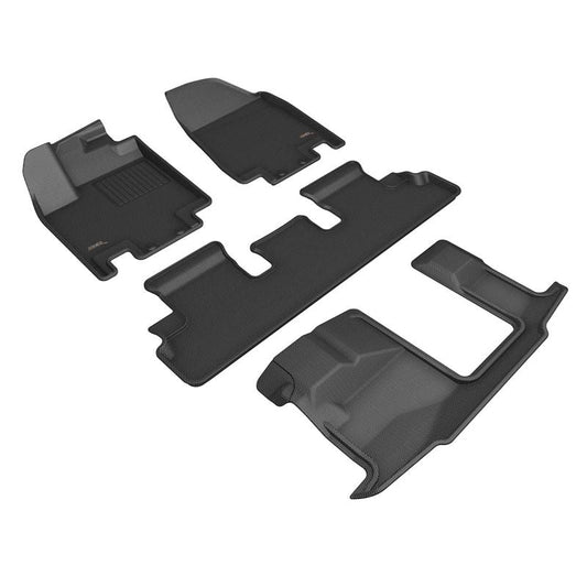 3D MAXpider KAGU Black Floormat- Row 1/2/3 | 22-23 Infiniti QX60 7 Seat (L1IN03201509)