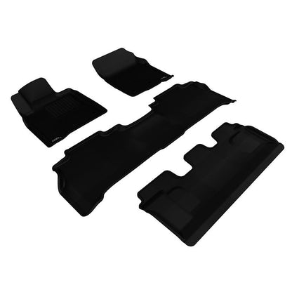 3D MAXpider KAGU 1st & 2nd & 3rd Row Floormats - Black | 2008-2011 Lexus LX (L1LX03701509)