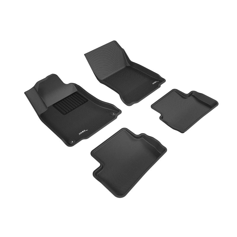 3D MAXpider KAGU 1st & 2nd Row Floormats - Black | 20152019 Mercedes-Benz CLA-Class/GLA-Class (L1MB04801509)