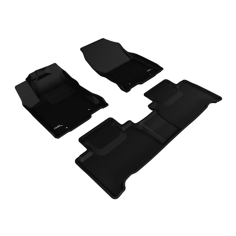 3D MAXpider KAGU 1st & 2nd Row Floormats - Black | 2015-2020 Lexus NX/NX Hybrid (L1LX05101509)