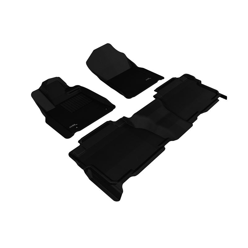 3D MAXpider KAGU 1st & 2nd Row Floormats - Black | 2012-2013 Toyota Tundra Crewmax (L1TY15101509)