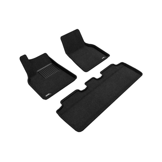 3D MAXpider ELEGANT 1st 2nd Row - Floor Mat Set (Black) | 21-22 Tesla Model Y (L1TL02704709)