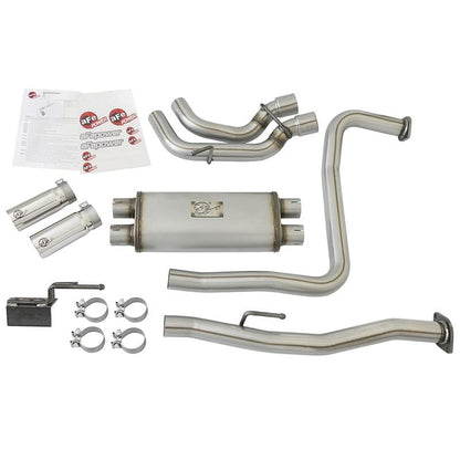 aFe Rebel Series 3 IN 409 Stainless Steel Cat-Back Exhaust System w/Polished Tip (49-46124-P)