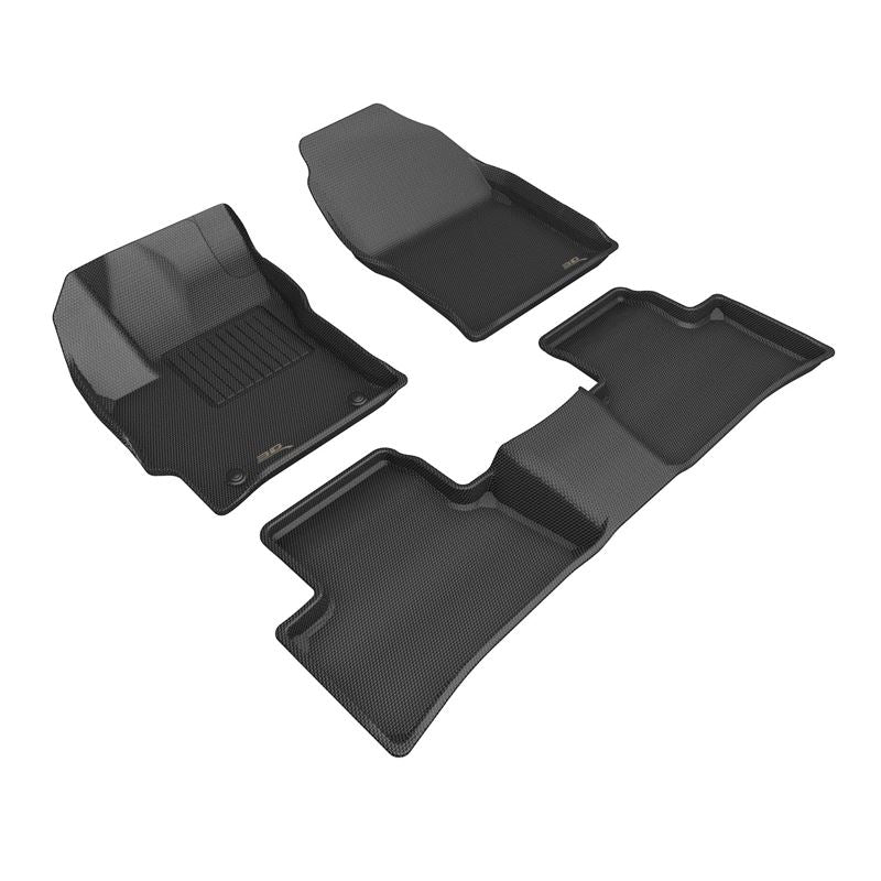 3D MAXpider KAGU Black Floor Mats - Row 1/2 | 22-23 Toyota Corolla Cross FWD (L1TY29301509)