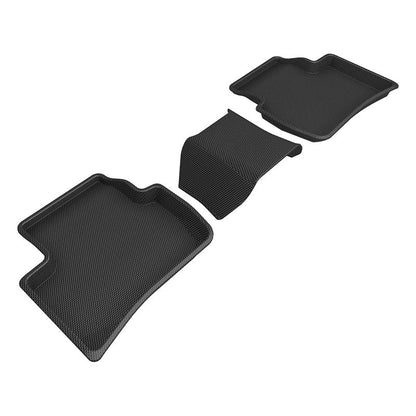 3D MAXpider KAGU Black Floor Mats - Row 2 | 22-23 Toyota Corolla Cross AWD (L1TY29421509)