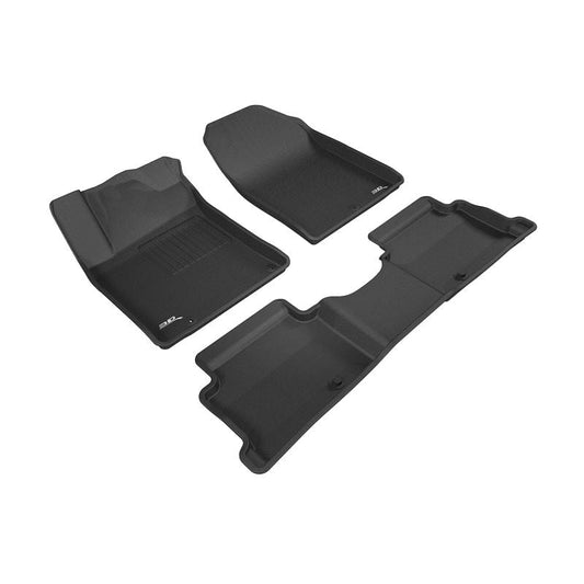 3D MAXpider KAGU 1st & 2nd Row Floormats - Black | 2018-2020 Hyundai Elantra GT (L1HY08101509)