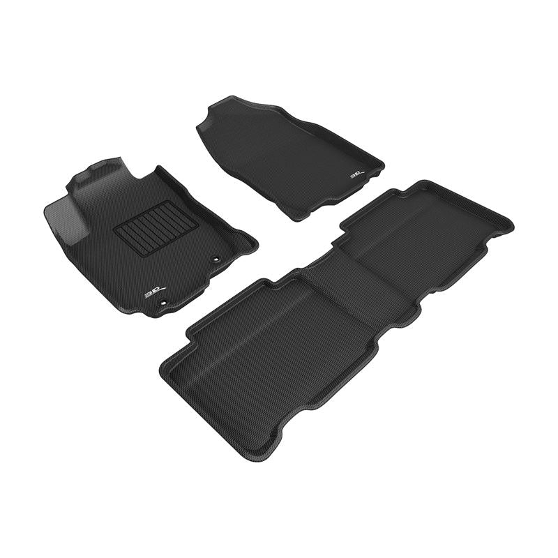 3D MAXpider KAGU 1st & 2nd Row Floormats - Black | 2013-2018 Toyota RAV4 (L1TY12701509)