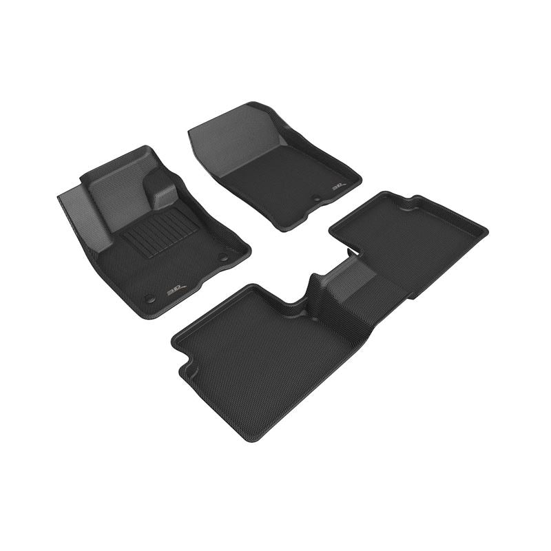 3D MAXpider KAGU 1st / 2nd Row Floormats - Black | 21-24 Ford Bronco Sport (L1FR14301509)