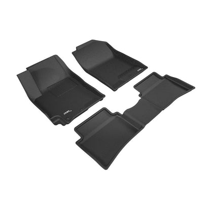 3D MAXpider KAGU 1st & 2nd Row Floormats - Black | 2018-2020 Kia Rio/Rio 5-Door (L1KA04301509)