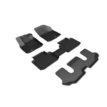 3D MAXpider KAGU 1st & 2nd & 3rd Row Floormats - Black | 2018-2019 Volkswagen Atlas (L1VW08801509)
