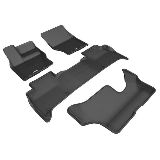 3D MAXpider KAGU 1st & 2nd & 3rd Row Floormats - Black | 2017-2020 Land Rover Discovery (L1LR02401509)