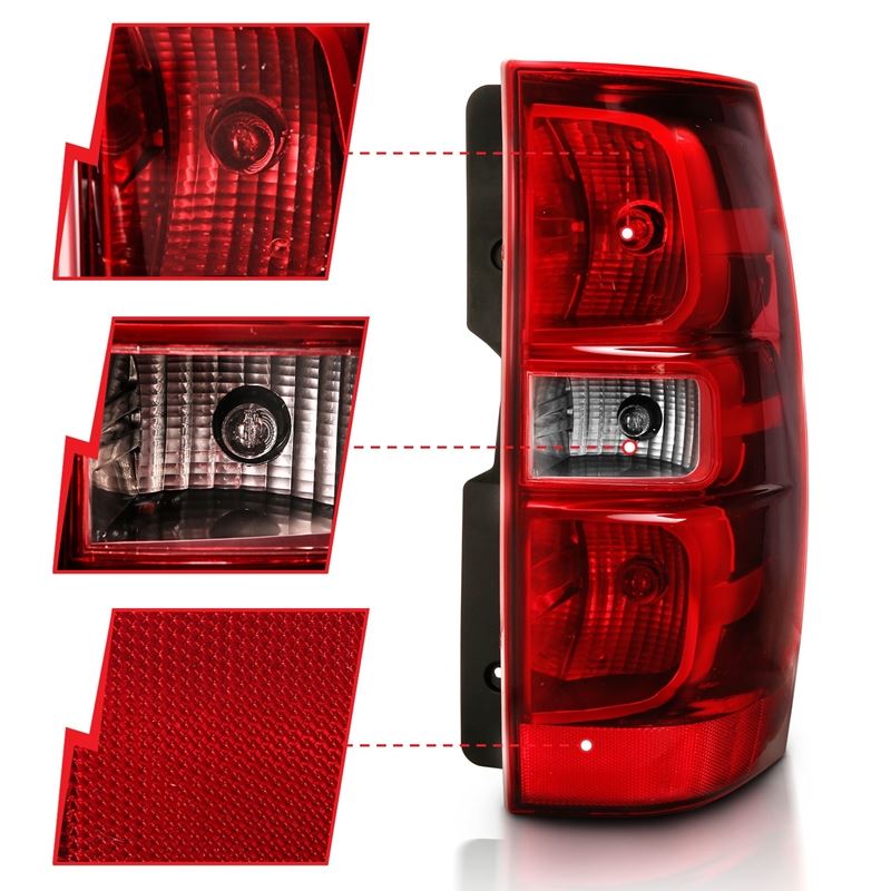 ANZO Tail Light Assembly Red/Clear Lens OE Replacement | Chevy Tahoe (07-14) (311304)