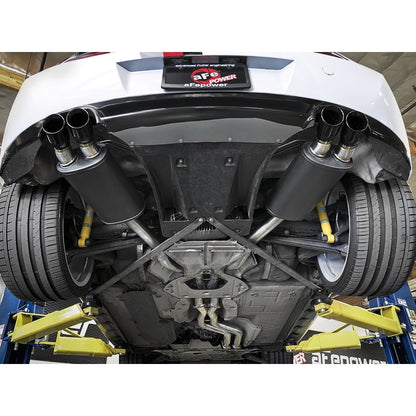 aFe MACH Force-Xp 2-1/2 in 304 Stainless Steel Cat-Back Exhaust w/Black Tips (49-36339-B)