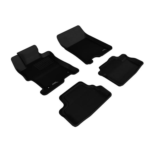 3D MAXpider KAGU 1st & 2nd Row Floormats - Black | 2008-2012 Honda Accord Coupe (L1HD05901509)
