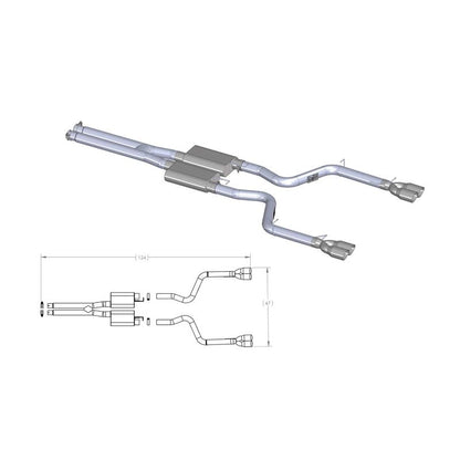 aFe MACH Force-Xp 3 IN 409 Stainless Steel Cat-Back Exhaust System (49-42017)