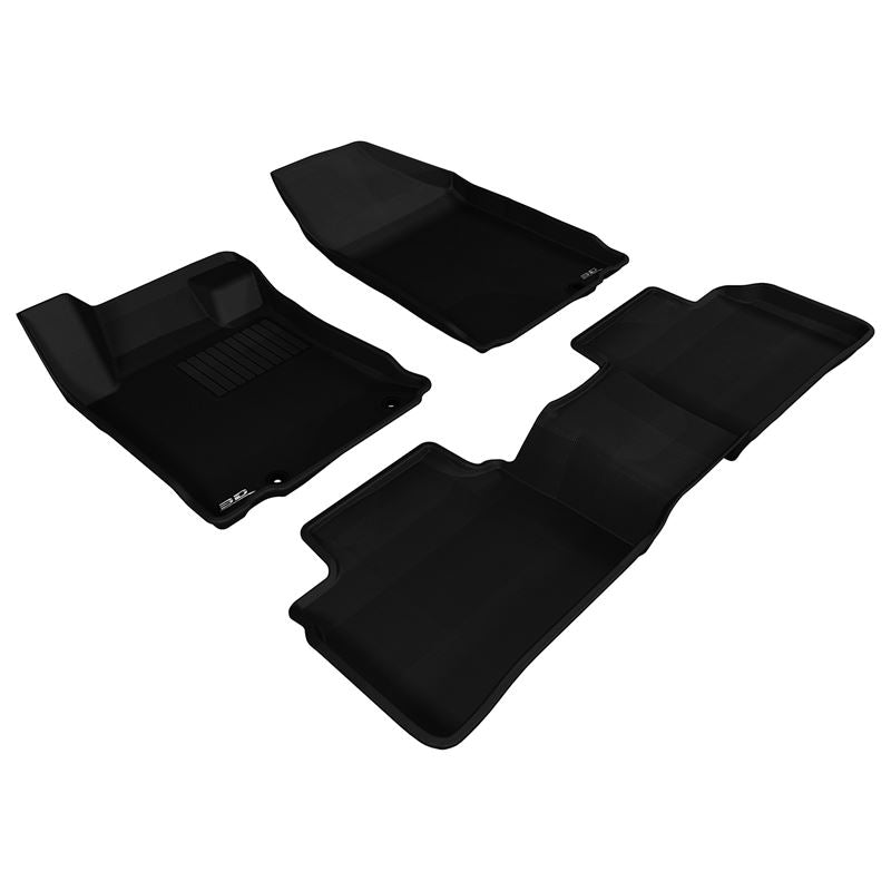 3D MAXpider KAGU 1st & 2nd Row Floormats - Black | 2013-2013 Nissan Altima Sedan (L1NS05701509)