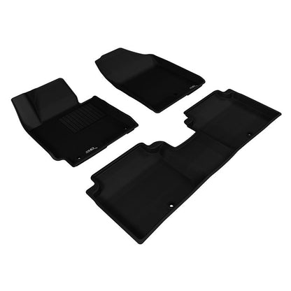3D MAXpider KAGU 1st & 2nd Row Floormats - Black | 2014-2016 Hyundai Elantra (L1HY05201509)