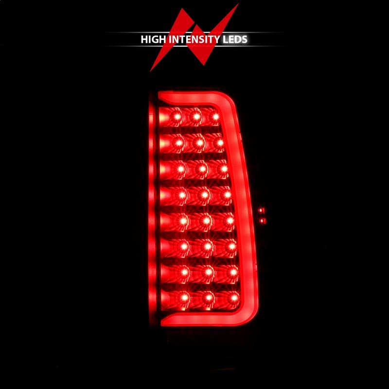 ANZO LED Tail Light Assembly w/ Plank Style Design, Clear Lens, Black Housing, Pair | Chevy Tahoe (07-14) (311321)