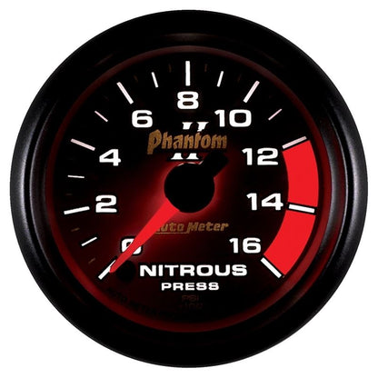AutoMeter Phantom II 2-1/16in 0-1600 PSI Electrical Nitrous Pressure Gauge (7574)