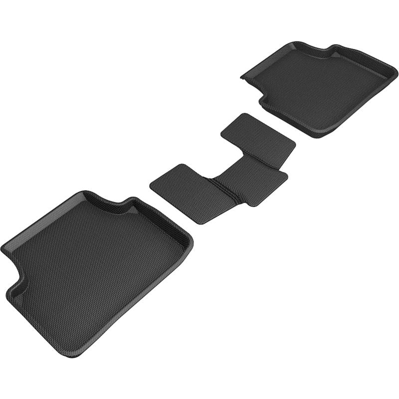 3D MAXpider KAGU 2nd Row Floormats - Black | 18-21 Volkswagen Tiguan (L1VW10621509)
