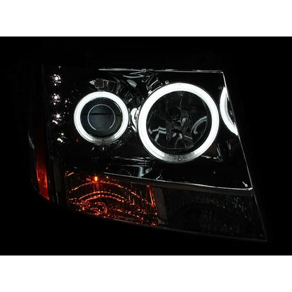 ANZO Projector Headlight Set w/ Halo Chrome | Chevrolet Avalanche (07-13) (111108)