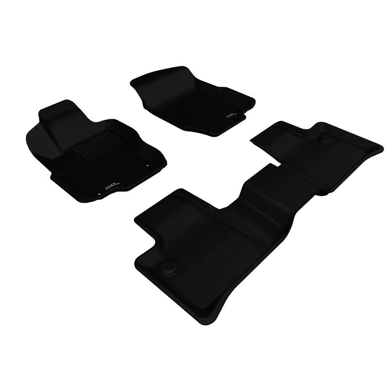 3D MAXpider KAGU 1st & 2nd Row Floormats - Black | 2006-2011 Mercedes-Benz ML-Class W164 (L1MB00801509)