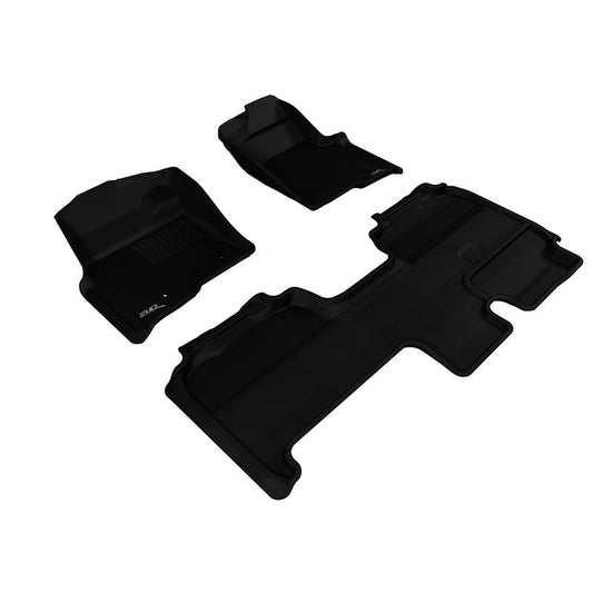 3D MAXpider KAGU 1st & 2nd Row Floormats - Black | 2010-2014 Ford F-150 Supercab (L1FR07401509)