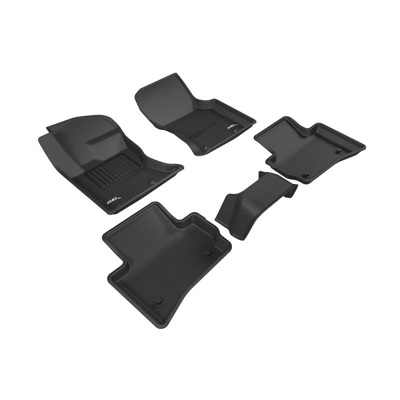 3D MAXpider KAGU 1st & 2nd Row Floormats - Black | 2017-2020 Jaguar F-Pace (L1JG01201509)
