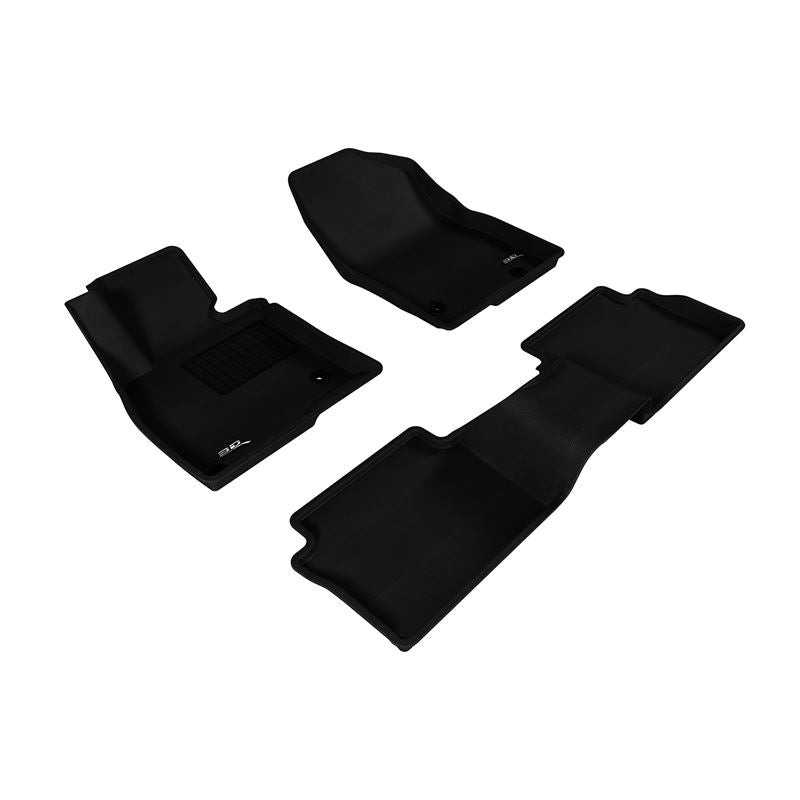 3D MAXpider KAGU 1st & 2nd Row Floormats - Black | 2014-2018 Mazda Mazda3 (L1MZ04301509)