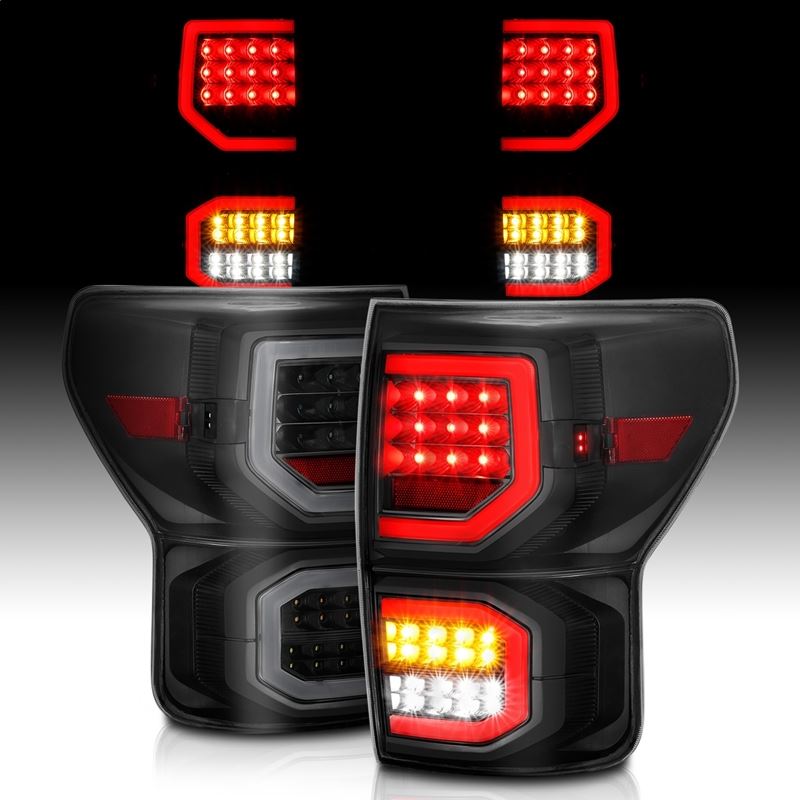 ANZO LED Tail Light Assembly Black Housing w/ Smoke Lens Pair | Toyota Tundra (07-13) (311337)