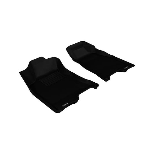 3D MAXpider KAGU 1st Row Floormat - Black | 2004-2012 Chevrolet/GMC Colorado/Canyon Crew Cab (L1CH02711509)