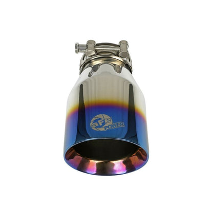 aFe MACH Force-Xp 304 Stainless Steel Clamp-on Exhaust Tip Blue Flame (49T25404-L071)