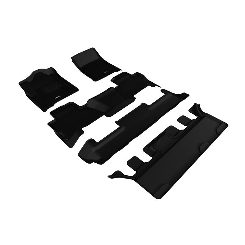 3D MAXpider KAGU 1st & 2nd & 3rd Row Floormats - Black | 2015-2020 GMC Yukon (L1GM01701509)