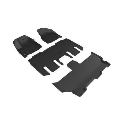 3D MAXpider KAGU 1st & 2nd & 3rd Row Floormats - Black | 2017-2020 Chrysler Pacifica/Voyager (L1CY00501509)