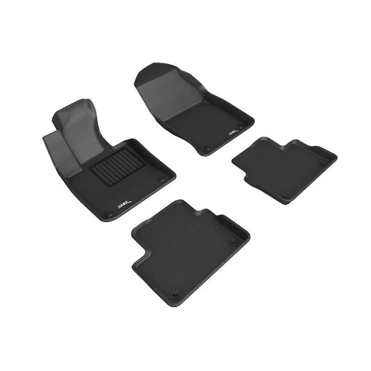 3D MAXpider KAGU 1st + 2nd Row Floormats - Black | 19-21 Volvo S60 / V60 / 20-21 V60 Cross Country (L1VV03901509)