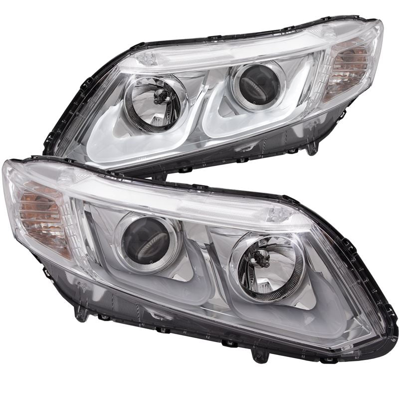 ANZO Projector Headlight Set w/ U-Bar Chrome | Honda Civic (12-15) (121478)