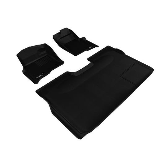 3D MAXpider KAGU 1st & 2nd Row Floormats - Black | 2010-2014 Ford F-150 Supercrew (L1FR07201509)