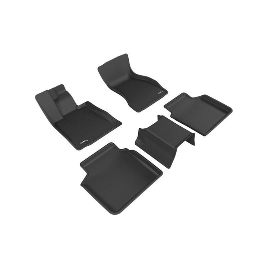 3D MAXpider KAGU 1st & 2nd Row Floormats - Black | 2016-2020 BMW 7 Series (L1BM07601509)