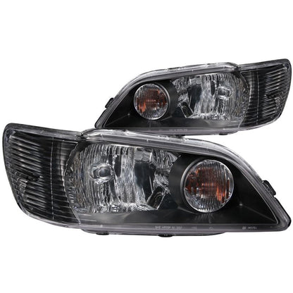 ANZO Crystal Headlight Set Black | Mitsubishi Lancer (02-03) (121101)