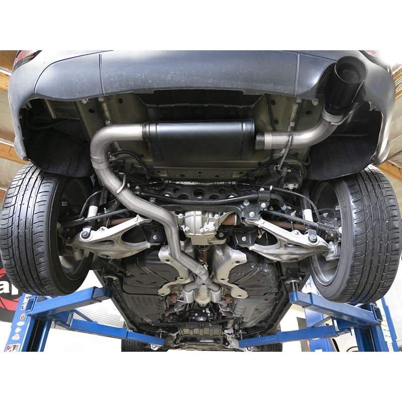 aFe MACH Force-Xp 2-1/2 IN to 3 IN 304 Stainless Steel Cat-Back Exhaust w/ Black Tip (49-38078-B)