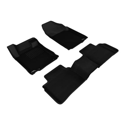 3D MAXpider KAGU 1st & 2nd Row Floormats - Black | 2013-2015 Nissan Altima Sedan (L1NS07301509)