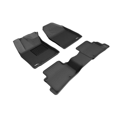 3D MAXpider KAGU 1st & 2nd Row Floormats - Black | 2019-2020 Hyundai Kona Electric (L1HY09101509)