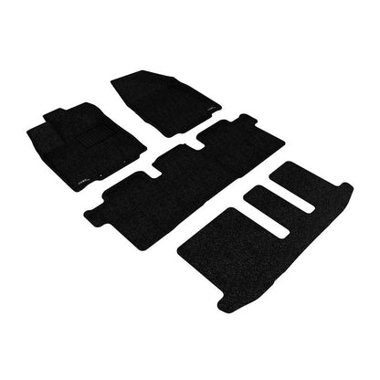 3D MAXpider KAGU 1st & 2nd & 3rd Row Floormats - Black | 2013-2019 Nissan Pathfinder (L1NS10701509)
