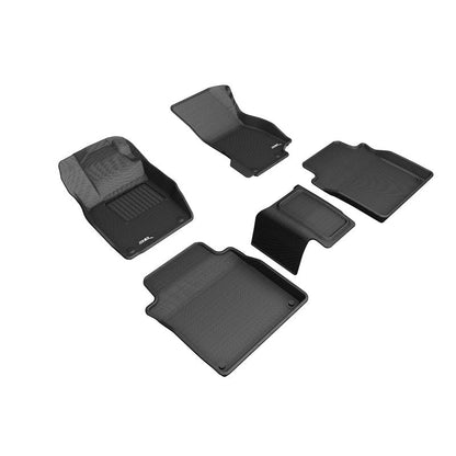 3D MAXpider KAGU 1st & 2nd Row Floormats - Black | 2019-2020 Audi A8L (L1AD05001509)