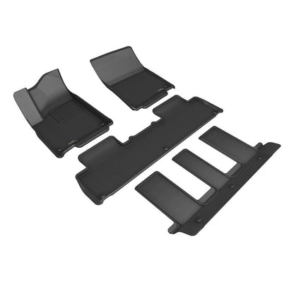 3D MAXpider KAGU Black Floor Mat - Row 1/2/3 | 22-24 RIVIAN R1S (L1RI00501509)